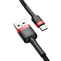 Baseus Cafule Cable durable nylon cable USB / USB-C QC3.0 2A 3M black-red (CATKLF-U91)