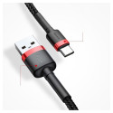 Baseus Cafule Cable durable nylon cable USB / USB-C QC3.0 2A 3M black-red (CATKLF-U91)