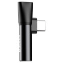 Baseus Audio Converter L41 adapter from USB-C to USB-C port + 3.5 mm headphone jack black (CATL41-01