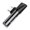 Baseus Audio Converter L41 adapter from USB-C to USB-C port + 3.5 mm headphone jack black (CATL41-01