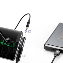 Baseus Audio Converter L41 adapter from USB-C to USB-C port + 3.5 mm headphone jack black (CATL41-01