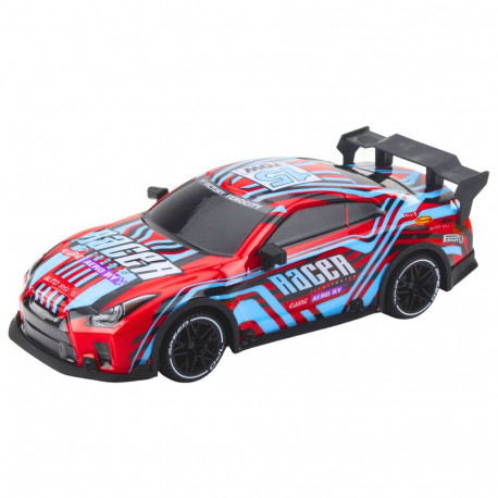 RC kaugjuhitav võidusõiduauto helendav keredetail sinipunane