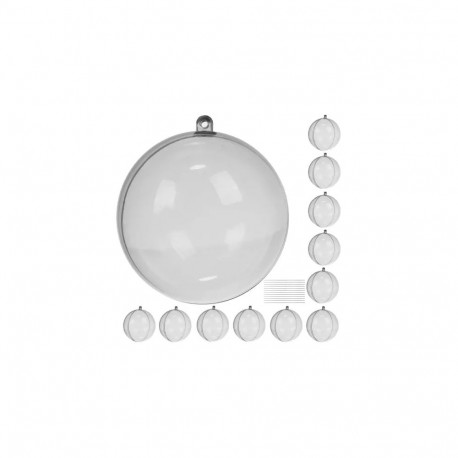 Bombki przezroczyste- zestaw 12szt Ruhhy 20508