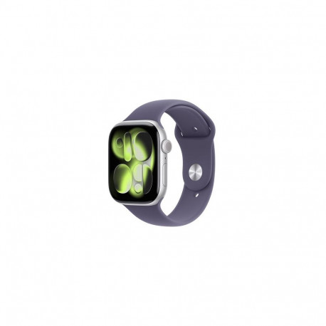 Apple Watch Series 11 GPS 46mm Silver Aluminium Case with Purple Fog Sport Band - S/M