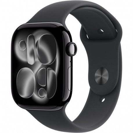 "Apple Watch S11 Aluminium Cellular 46mm Diamantschwarz (Sportarmband schwarz) S/M"