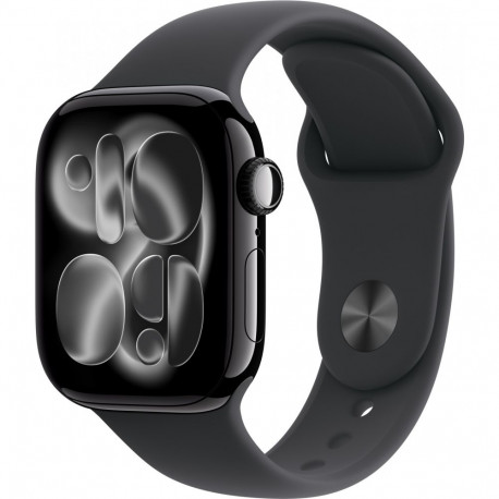"Apple Watch S11 Aluminium 42mm Diamantschwarz (Sportarmband schwarz) M/L"