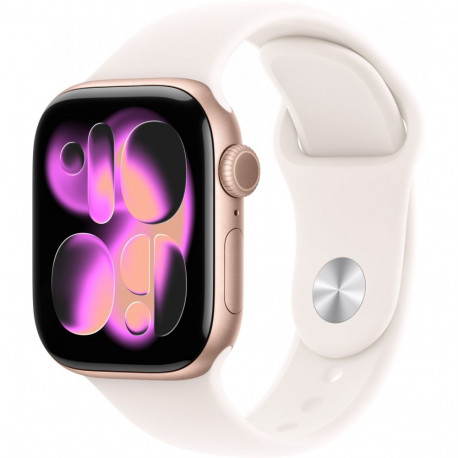 "Apple Watch S11 Aluminium 42mm Rosegold (Sportarmband blassrosa) S/M"