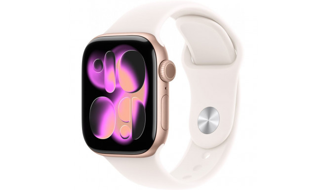 "Apple Watch S11 Aluminium 42mm Rosegold (Sportarmband blassrosa) S/M"