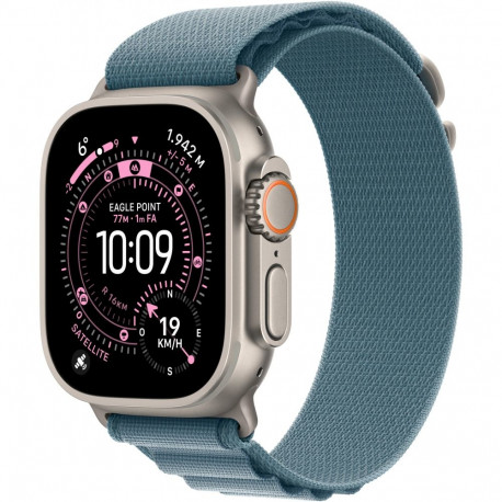 "Apple Watch Ultra 3 Titanium Cellular 49mm Natur (Alpine Loop hellblau) Large"