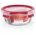 "Emsa N10402 Clip & Close Glas Frischhaltedose rund Transparent/Rot"