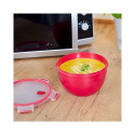 "Emsa Mikrowellendose Clip & Micro N10605 Mikrowellenventil Rot/ Transparent"