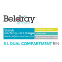 Beldray LA035235WHTFEU7 5-Litre Dual Compartment Bin – White