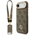 Guess 4G Strass logo ja suur rihm metallnupud MagSafe ümbris iPhone Air pruun