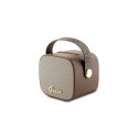 Guess Bluetooth kõlar GUWSB2P4SMW mini pruun 4G nahast Script Logo rihmaga