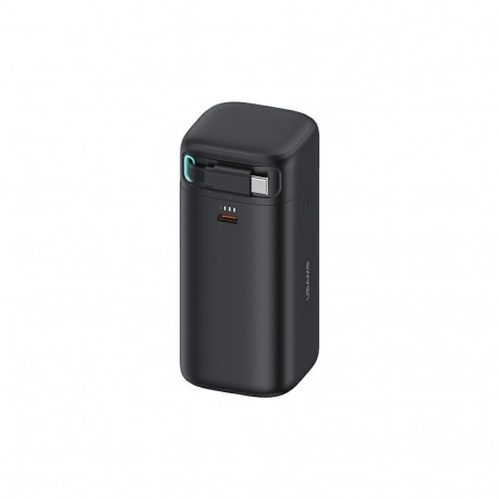 USAMS Powerbank with Retractable Cable USB-CRetractable 18000 mAh PD45W Fast Charge XMF Series Black