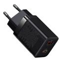 Baseus Super Si Pro charger 1x USB-A 1x USB-C 3 A (BSU2903BLK)
