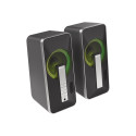 Genesis Helium 100BT RGB hõbedane/must juhtmevabad mängukõlarid Bluetooth-ühendusega arvutikõlarid