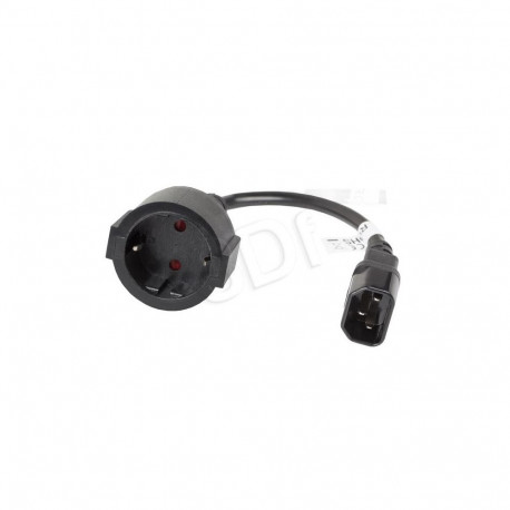 Lanberg extension power cable IEC 320 C14-SCHUKO(F)