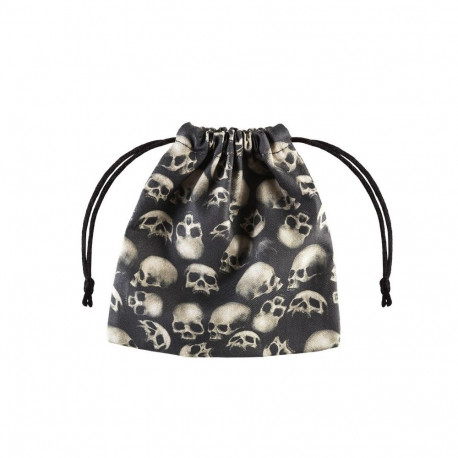 Skull Fullprint Dice Bag Black And Gray Colors