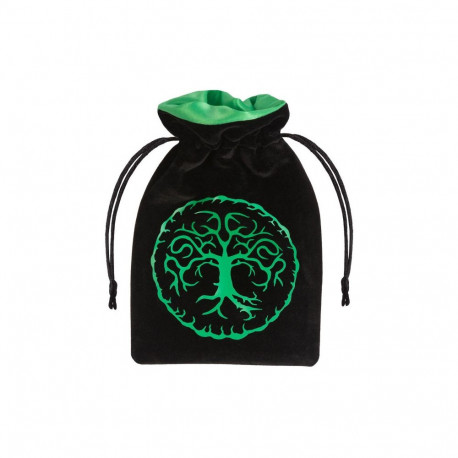 Forest Velor Dice Bag Black And Green Color