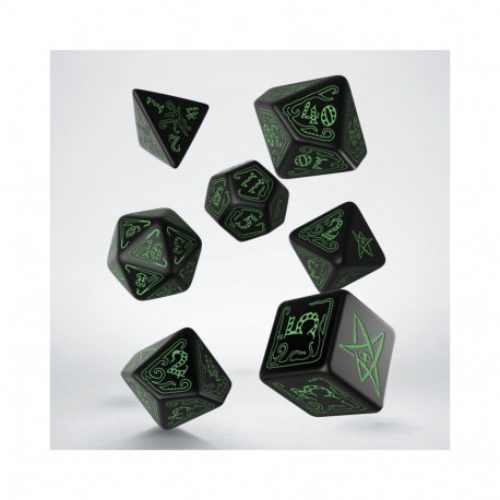 Call Of Cthulhu Dice Set Black And Green Colors