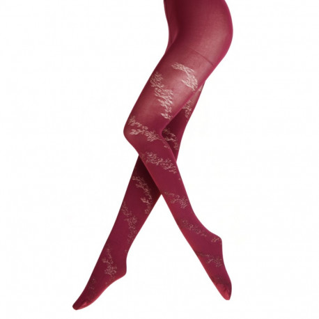 SOKISAHTEL EDITH lillemustrilised tumepunased sukkpüksid 442