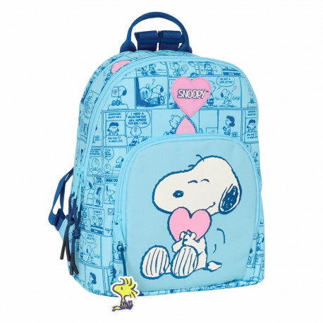 Vabaaja Seljakott Snoopy Love Helesinine 25 x 30 x 13 cm