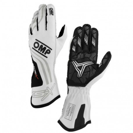 Kids Karting Gloves OMP KS-X FIA 8877-2022 White 4