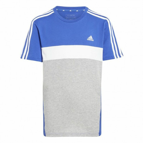 Child's Short Sleeve T-Shirt Adidas 3S Tib Blue - 15-16 Years