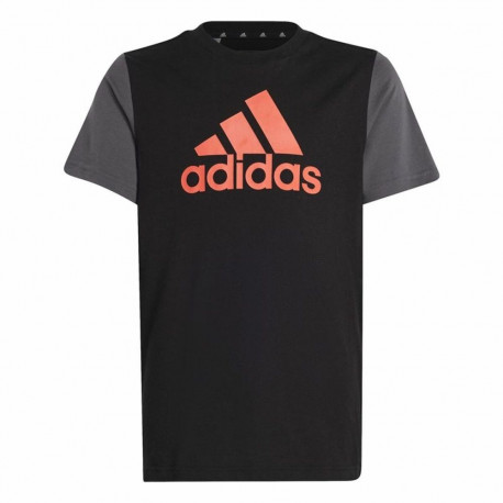Lühikeste varrukatega T-särk, meeste ja naiste Adidas Essentials Must - 15-16 aastat