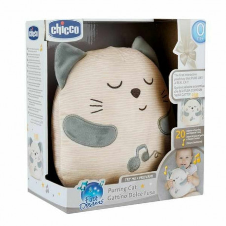 Soft toy with sounds Chicco Cat White