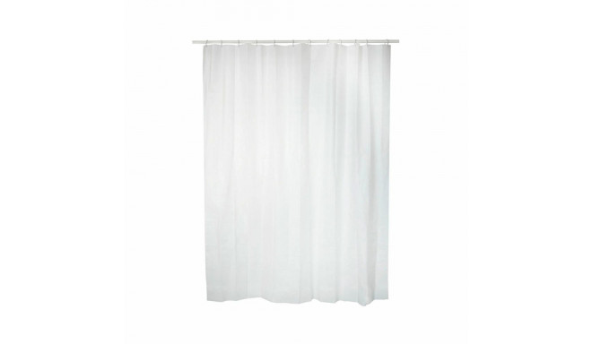 Shower Curtain Exma White PVC 140 x 180 cm