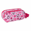 Kahe tõmblukuga pliiatsikarp Hello Kitty Roosa 21 x 8 x 6 cm