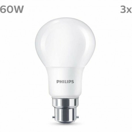 LED-lamp Philips 60 W Matt Soe Valge F 8 W 60 W B22 3 Ühikut (2700 K)