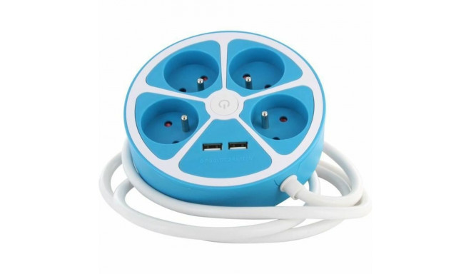 4-socket plugboard with power switch Chacon 4X16 A 3680 W (1,5 m)