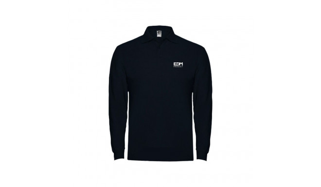 Meeste pika varrukaga polo EDM Must - XL