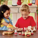 Dolls House Accessories Sylvanian Families Puesto de hamburguesas - Papa Latte Cat y Scooter 30 Piec