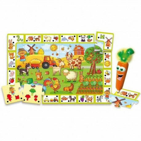 Hariv mäng kolm ühes Lisciani Giochi Hablando Carotina - Happy Farm (2 Ühikut)