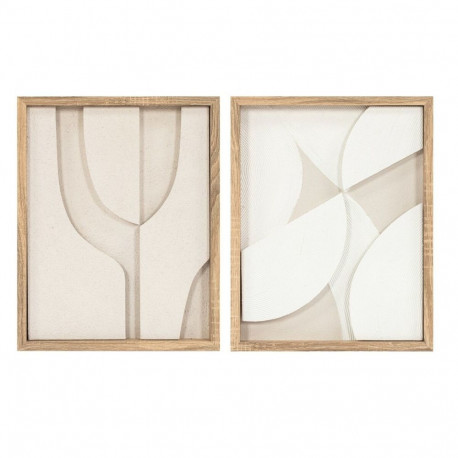 LED Picture Home ESPRIT polystyrene MDF Wood 40 x 3,8 x 50 cm
