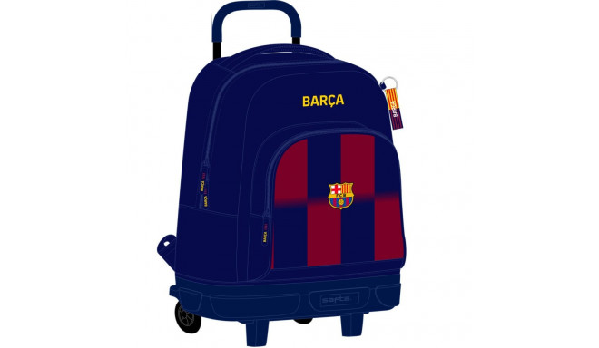 Kooliseljakott F.C. Barcelona Sinine Kastanpruun 33 x 45 x 22 cm