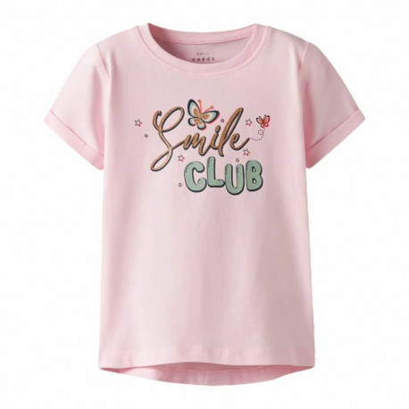 Child's Short Sleeve T-Shirt Name It Nmfvix Pink - 6 Years
