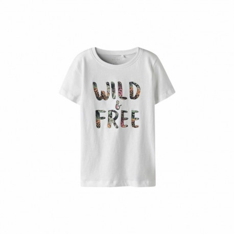 Child's Short Sleeve T-Shirt Name It Nkfvanaya Ss Noos White - 11-12 Years