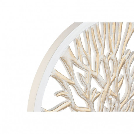 Dekoratiivkuju Home ESPRIT Valge Beež Puu Triibuline