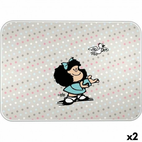 Protective mat Mafalda BIRD Multicolour PVC 47 x 33 cm Tablecloth (2 Units)