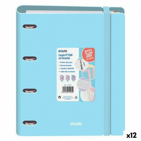 Ring binder DOHE Pastel Blue A4 (12 Units)