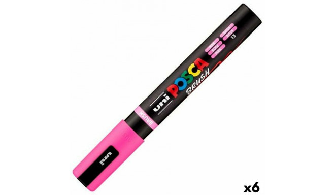 Marker BRUSH POSCA PC-5BR Roosa (6 Ühikut)