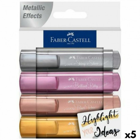 Pimeduses Helendavate Markerite Komplekt Faber-Castell TEXTLINER 4 Tükid, osad (5 Ühikut)