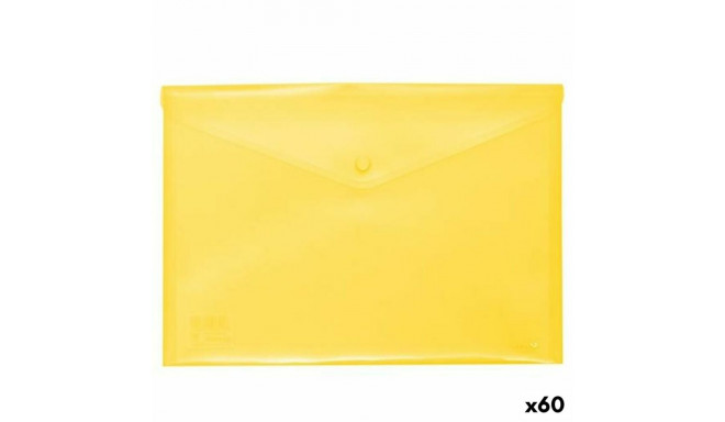 Document holder with flap Grafoplas Yellow A4 polypropylene (60 Units)