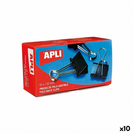 Clamps Apli Black Silver 19 mm (10 Units)