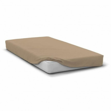 Fitted bottom sheet HOME LINGE PASSION Beige King size 160 x 200 + 30 cm